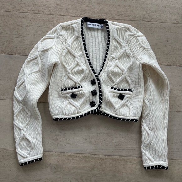 Self Portrait Cable knit cardigan - Picture 6 of 12